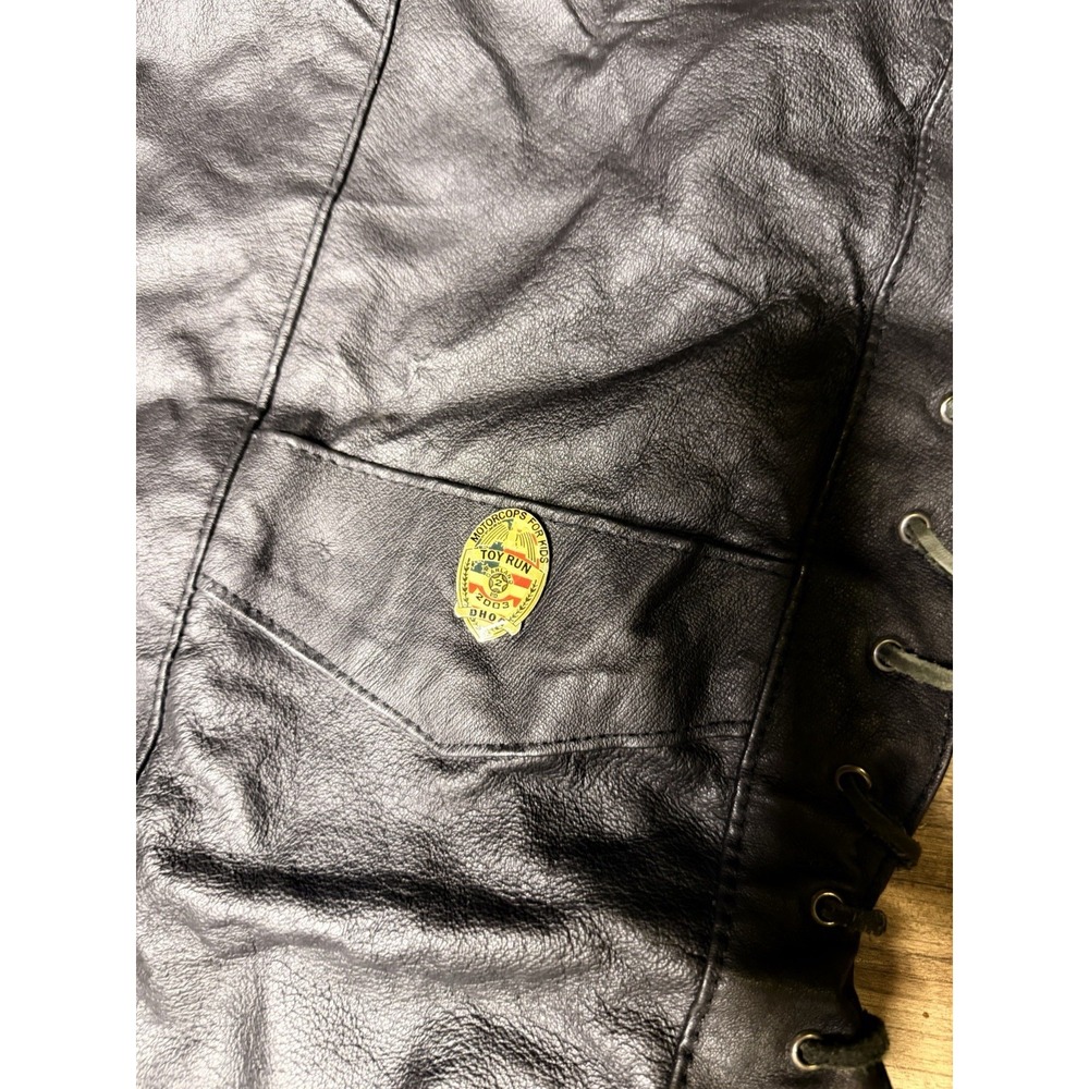 Vintage Bikestar Womens Leather Biker Vest Large Harley Davidson - Picture 2 of 10